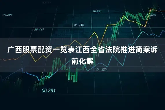 广西股票配资一览表江西全省法院推进简案诉前化解